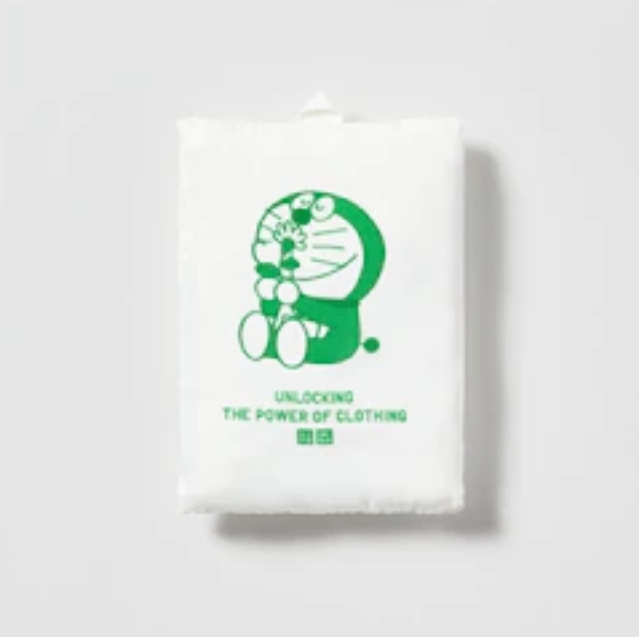 NWT Doraemon Uniqlo Recycled Pocketable Tote Eco Bag unisex unlocking the power - Picture 5 of 8